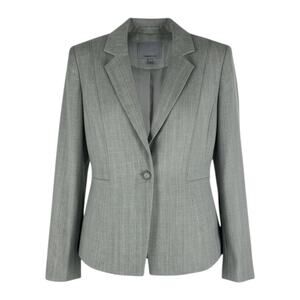 Classiques Entier Wool Blazer Jacket Suit One Button Light Gray Size 8